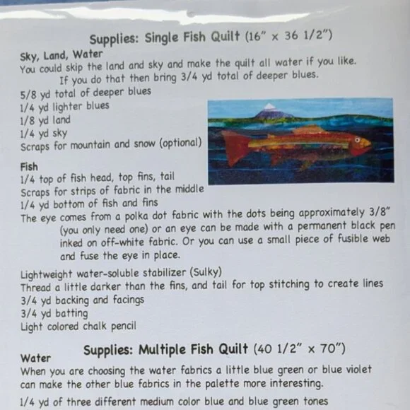 Fish Quilt Pattern - Picture 3 of 4